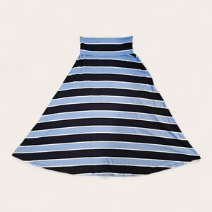 GAP Maxi Skirt in Blue, white And Dark Blue Stripes